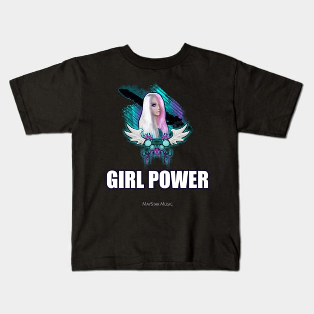 Girl Power Gamer Kids T-Shirt by MaystarUniverse